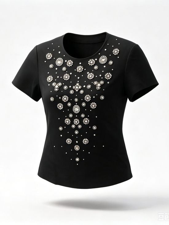 Alexander McQueen Tops - Alexander McQueen Black crystal rhinestones top